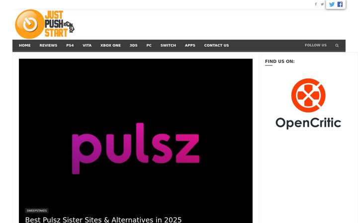 Screenshot ta' justpushstart.com