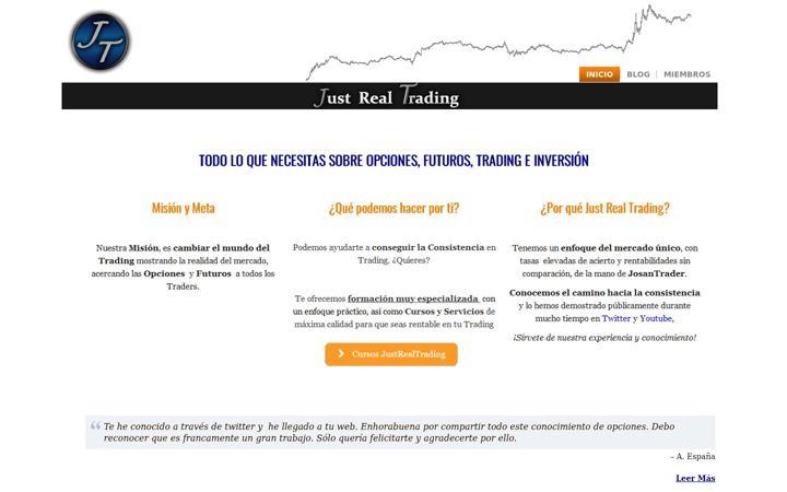 Screenshot of justrealtrading.com