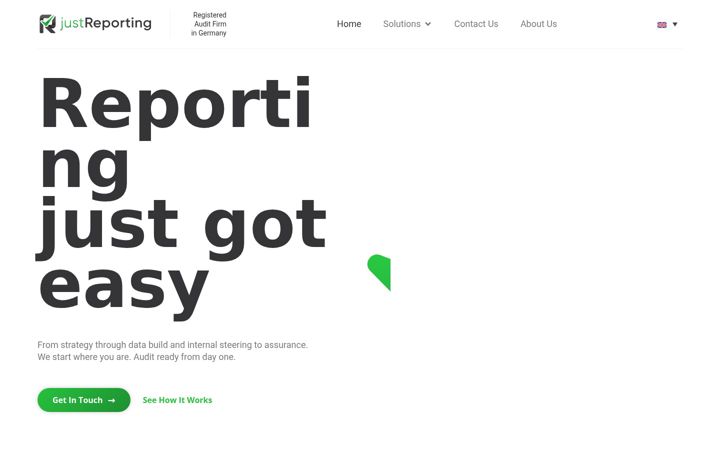 Screenshot of justreporting.eu