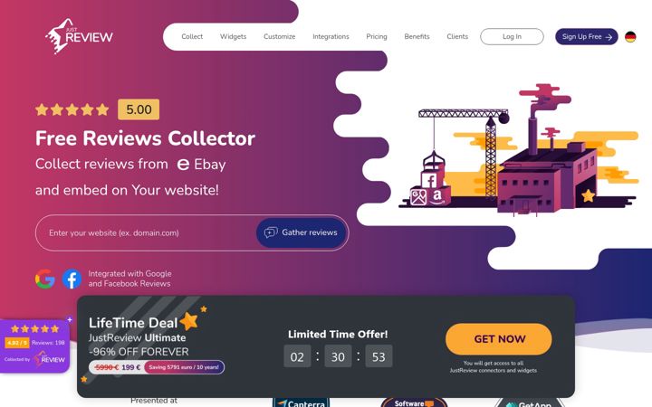 Screenshot di justreview.co