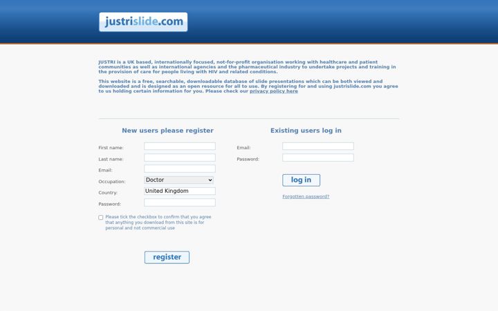 Screenshot of justrislide.com