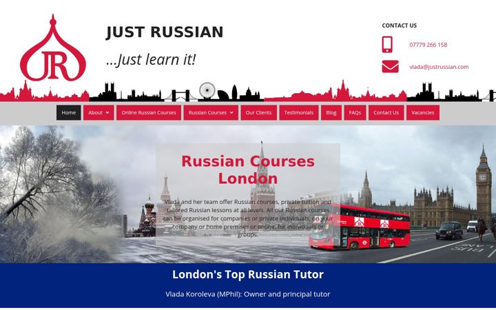 Screenshot of justrussian.com