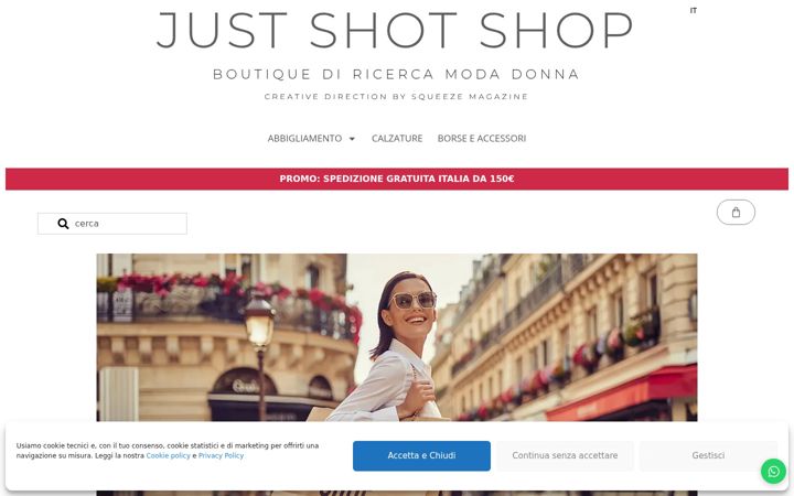 Screenshot of justshotshop.com