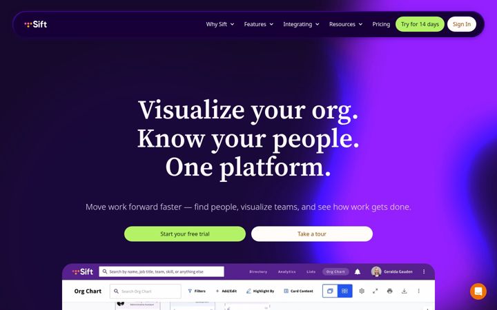 Screenshot of justsift.com