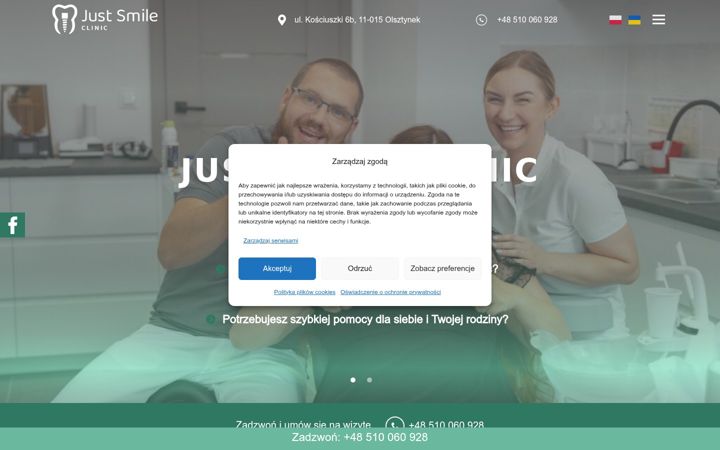 Screenshot of justsmileclinic.pl