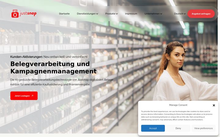 Screenshot of justsnap.de