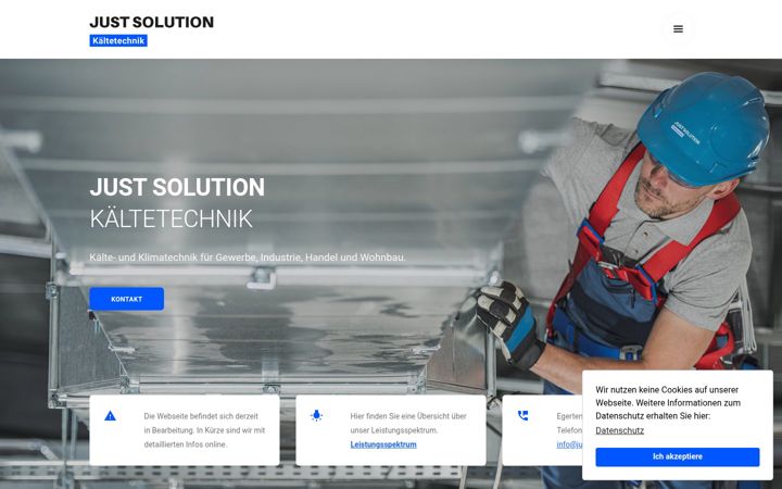 Screenshot of justsolution-kaeltetechnik.de