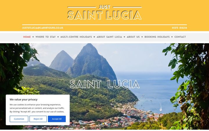 Screenshot of juststlucia.co.uk