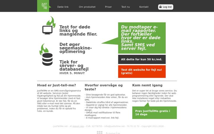 Screenshot of justtellme.net