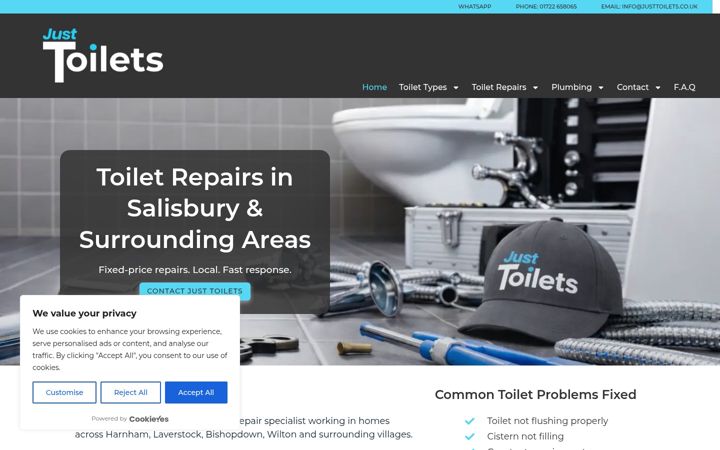Screenshot of justtoilets.co.uk