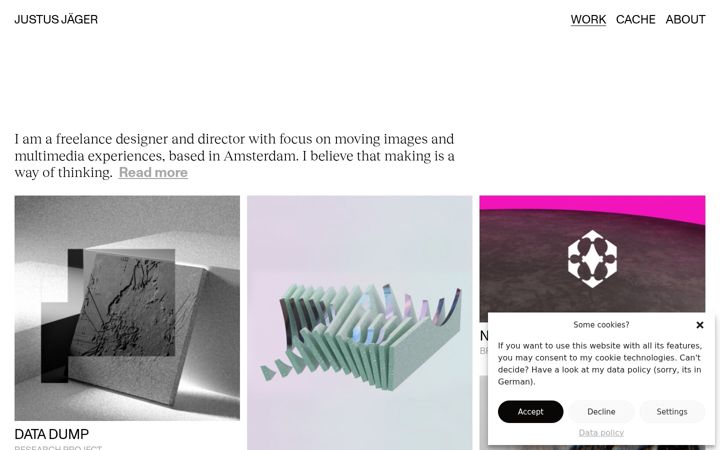 Screenshot of justusjaeger.com