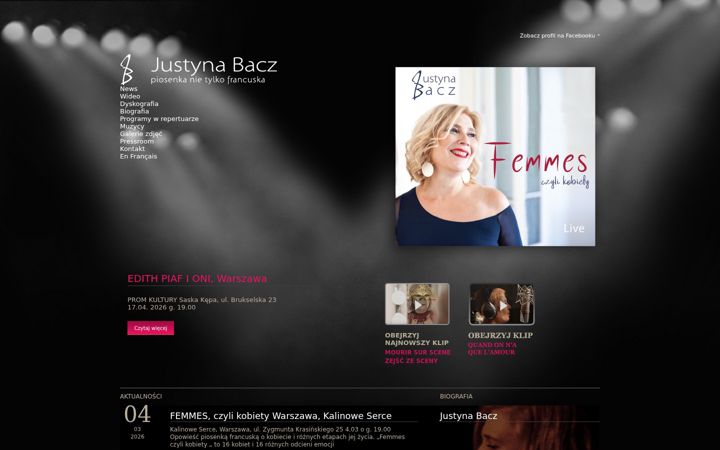 Screenshot of justynabacz.net