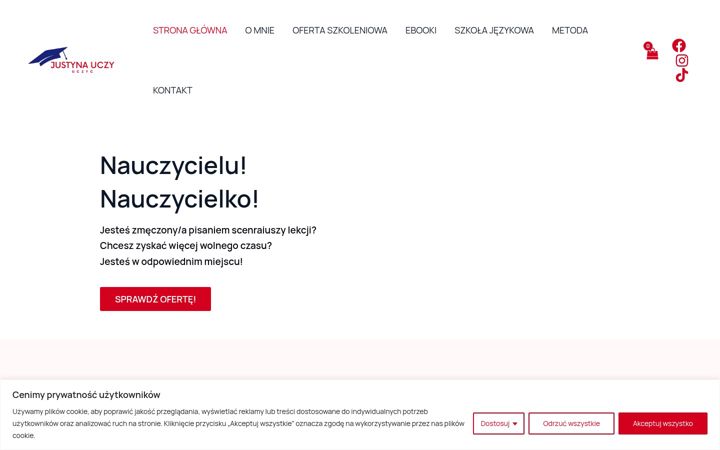 Screenshot of justynauczy.pl