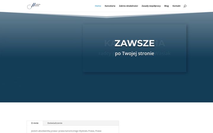 Screenshot of justynawasiak.pl