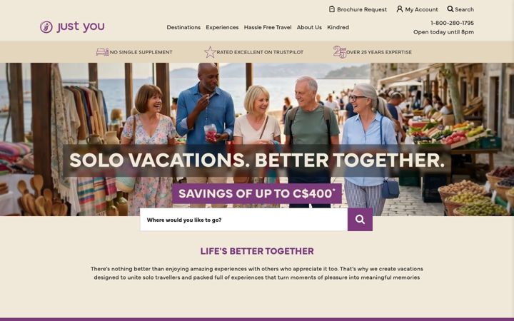 Zrzut ekranu justyou.com