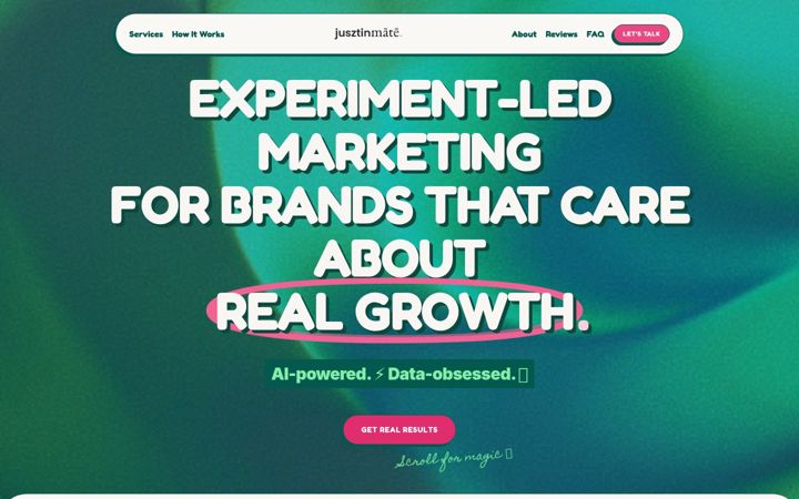 Screenshot of jusztinmate.com