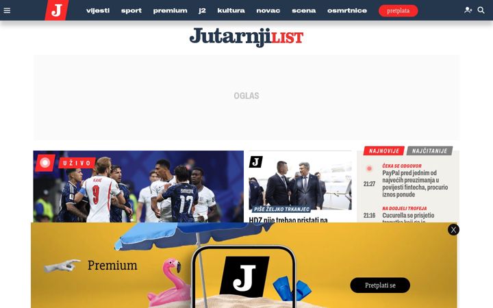 Skærmbillede af jutarnji.hr