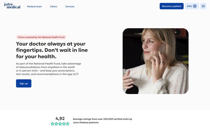 Screenshot of jutromedical.com