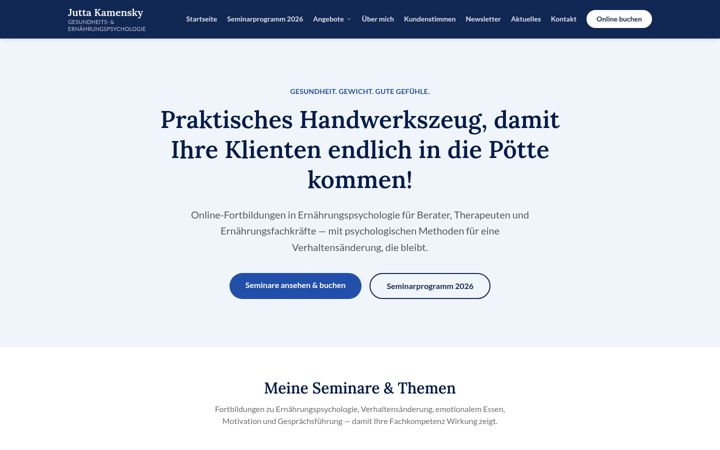 Screenshot of jutta-kamensky.de