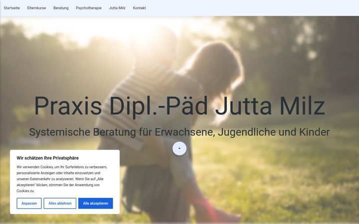 Screenshot of jutta-milz.de