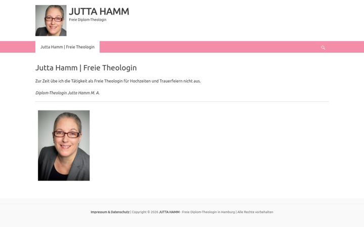 Screenshot of juttahamm.de