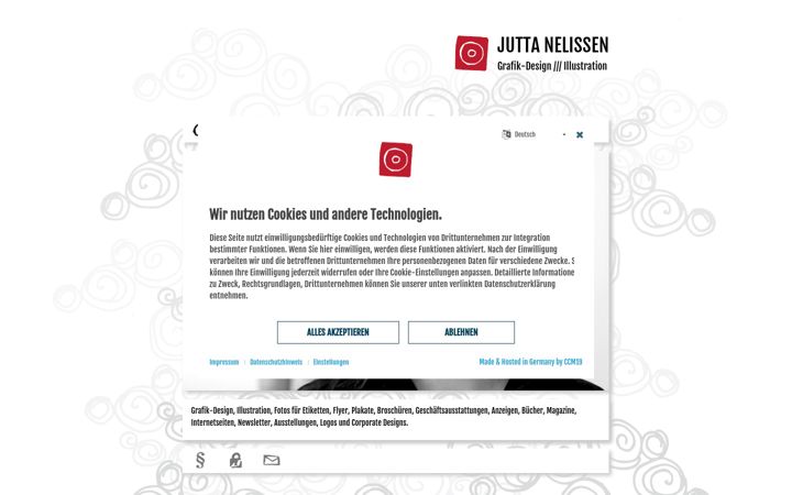 Screenshot of juttanelissen.de
