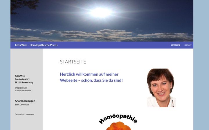 Screenshot of juttaweis.de