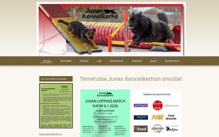Screenshot of juvankennelkerho.com