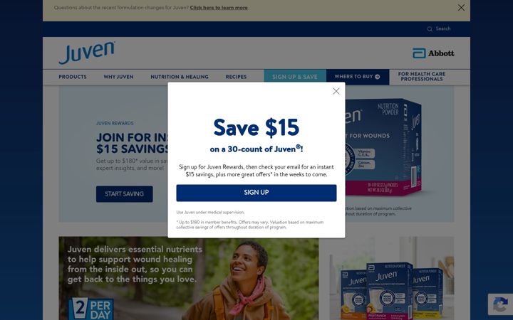 Screenshot of juven.com