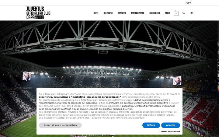 Screenshot of juventusclubcapannori.it