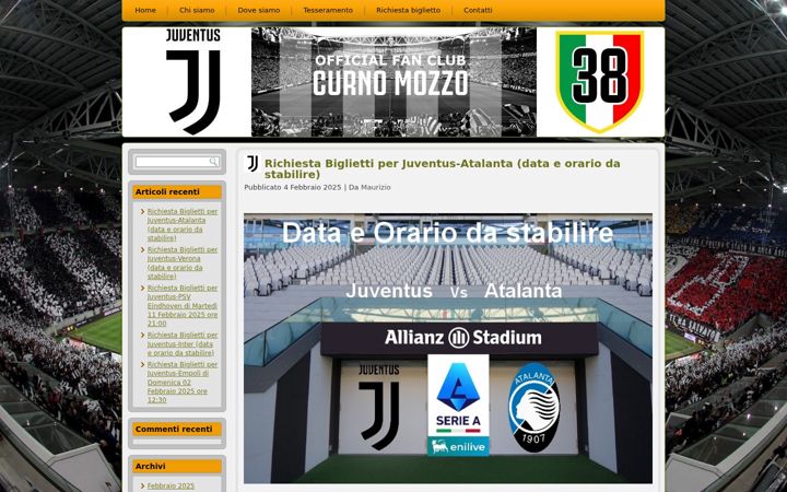 Screenshot of juventusclubcurnomozzo.it