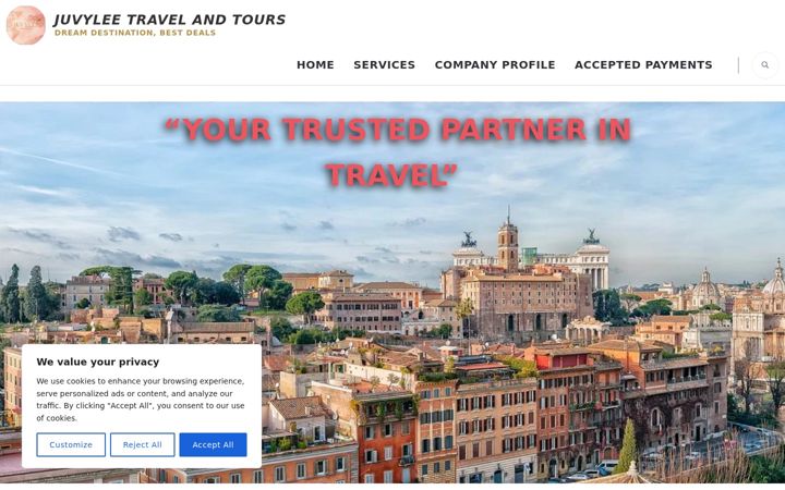 Screenshot of juvylee-travel.com