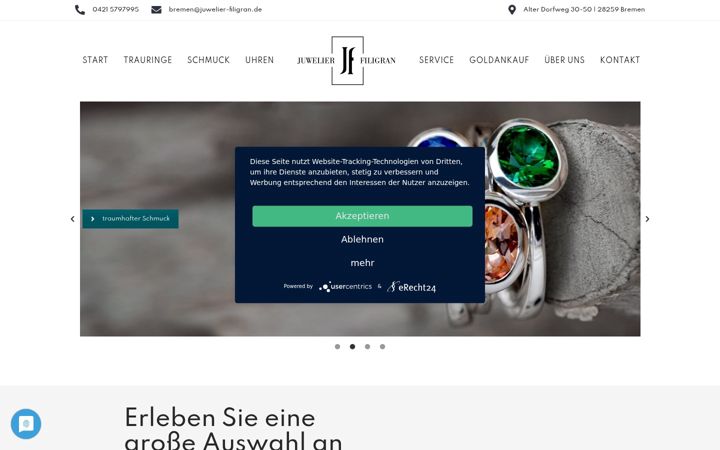 Screenshot of juwelier-filigran.de