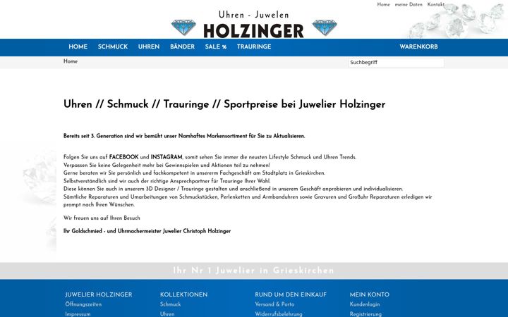Screenshot of juwelier-holzinger.at