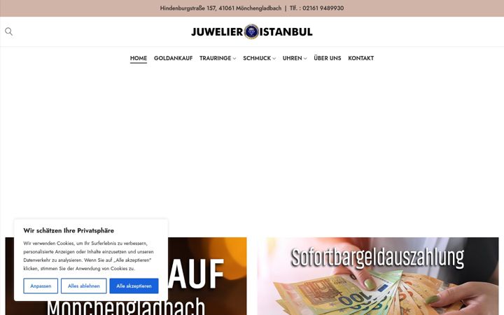Screenshot of juwelier-istanbul-mg.de