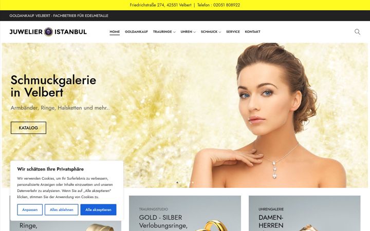 Screenshot of juwelier-istanbul-velbert.de