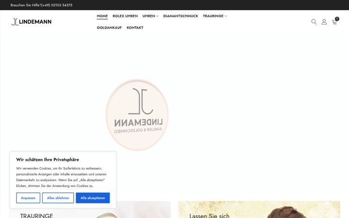 Screenshot of juwelier-lindemann.de