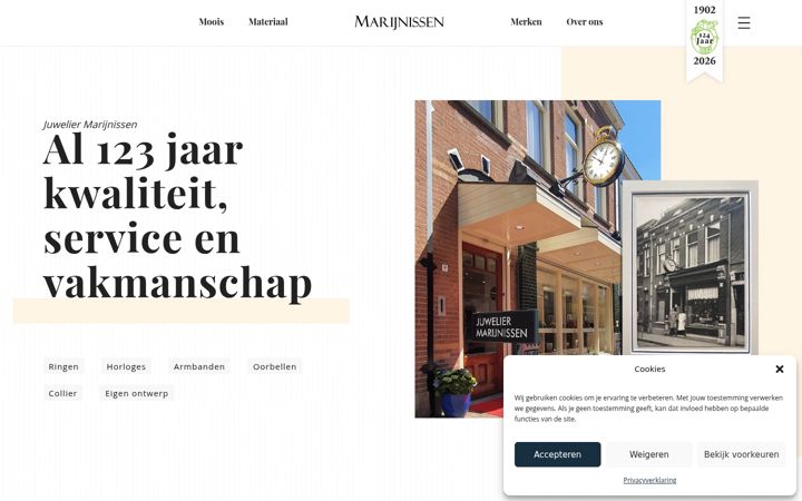 Screenshot of juwelier-marijnissen.nl