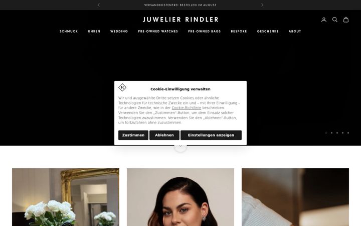 Screenshot of juwelier-rindler.com