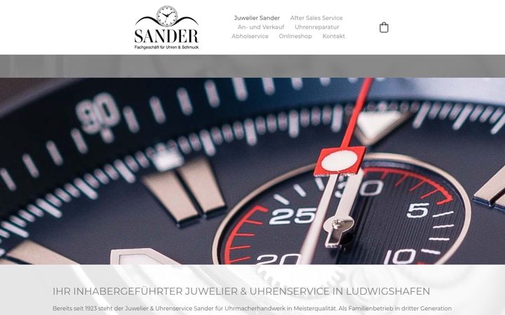 Captură de ecran a juwelier-sander.de