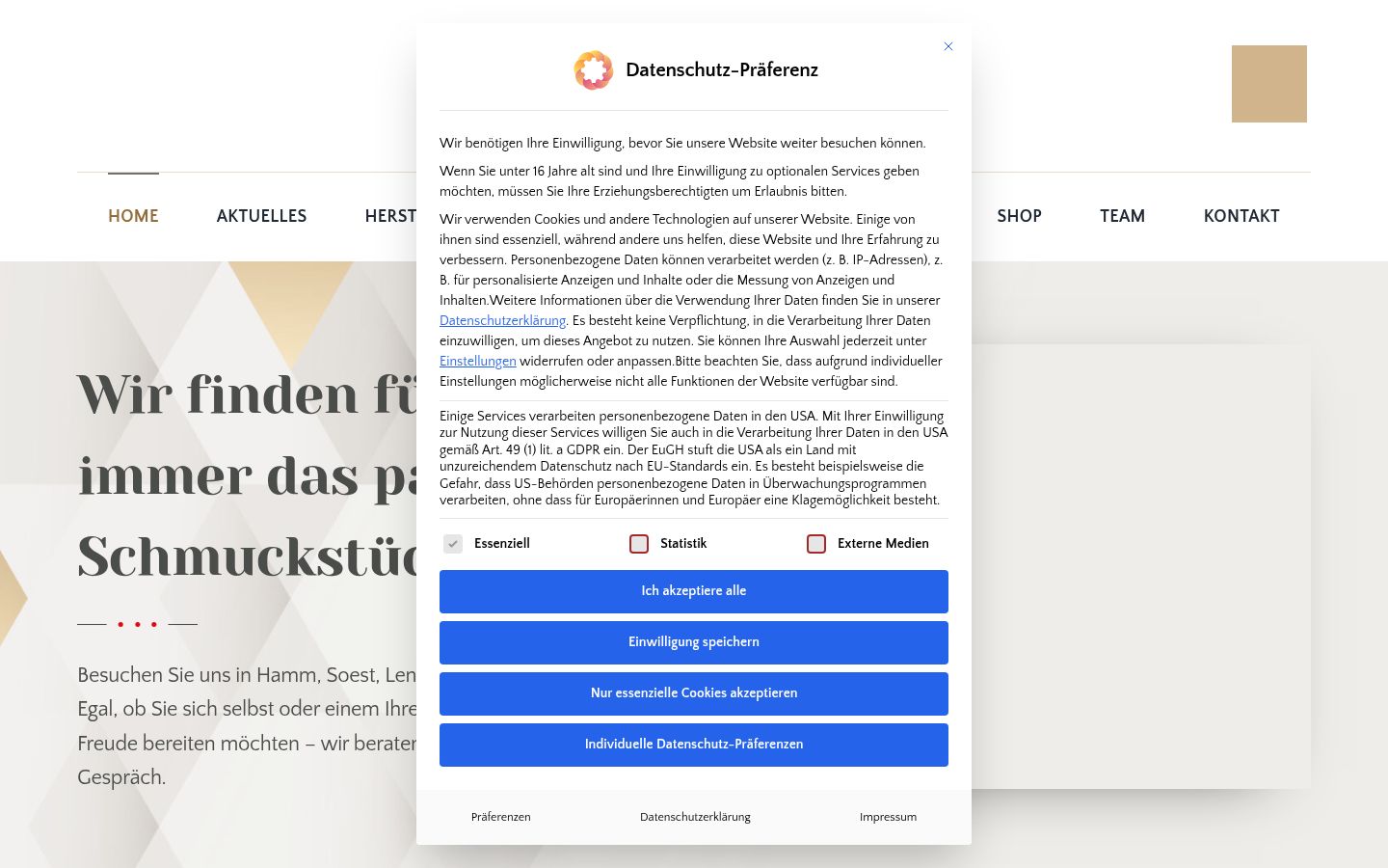 Ekrānuzņēmums ar piekrišanas baneri, kas tika rādīts pirms jebkādas mijiedarbības