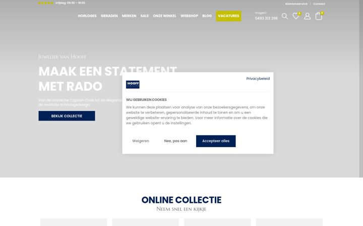 Screenshot of juwelier-vanhooff.nl