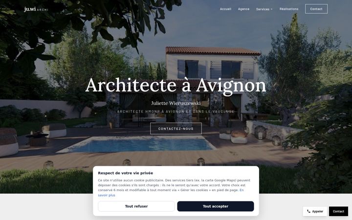 Screenshot of juwi-architecte-avignon.fr