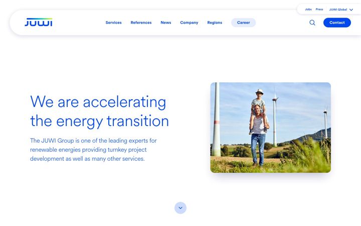Screenshot of juwi.com
