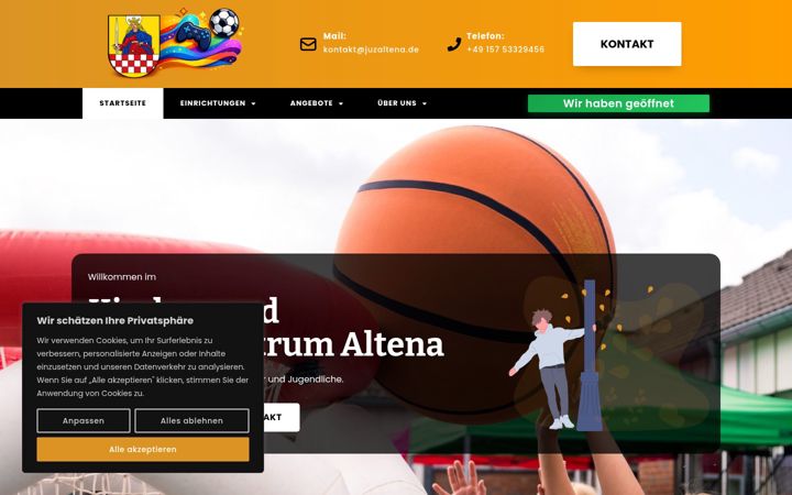 Screenshot of juzaltena.de