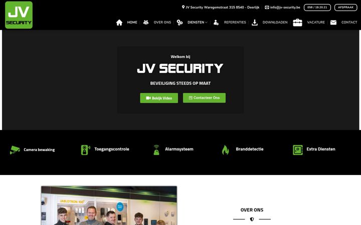 Screenshot of jv-security.be