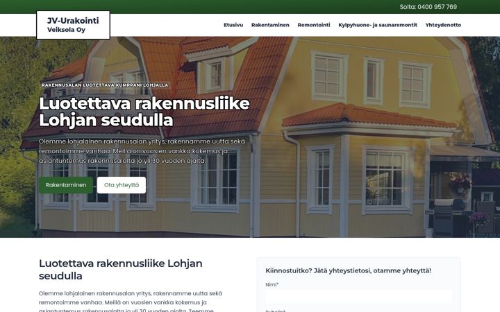 Skærmbillede af jv-urakointi.fi
