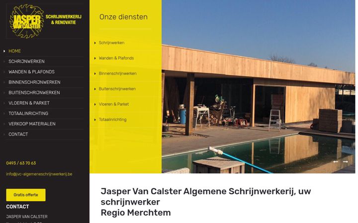 Screenshot of jvc-algemeneschrijnwerkerij.be