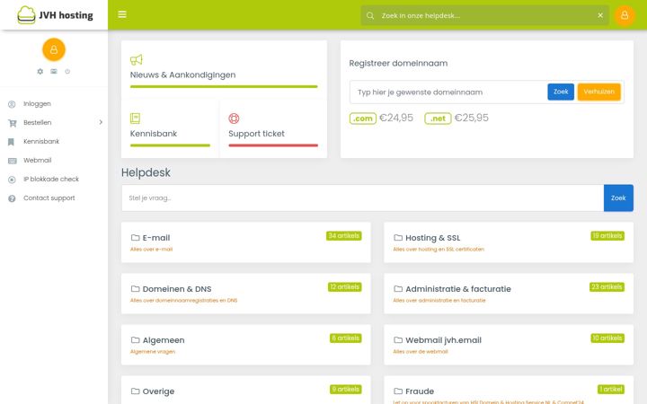 Screenshot of jvhhosting.nl