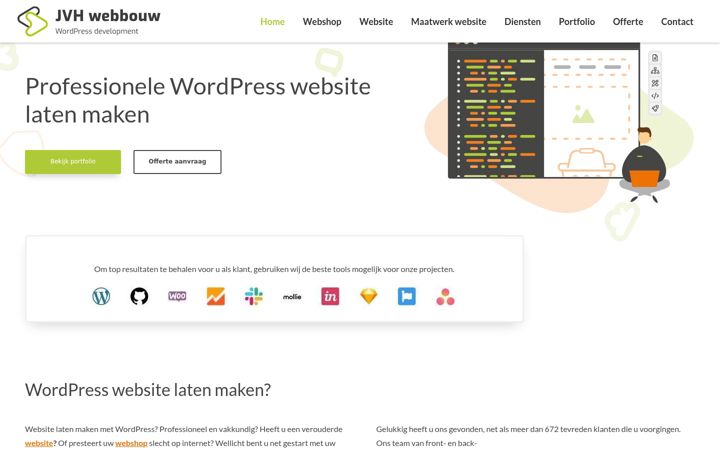 Screenshot of jvhwebbouw.de